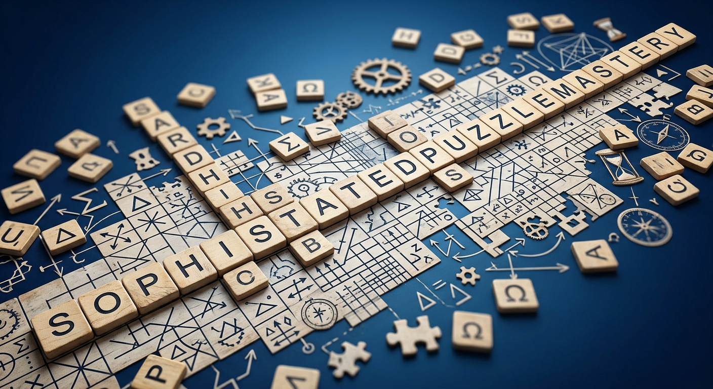 Long word made of letter tiles stretching across the image